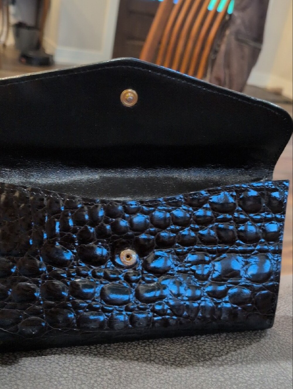 Vintage CAGGIANO "Vero Coccodrillo" Genuine Hornback Crocodile RARE HTF 70s - Picture 8 of 14